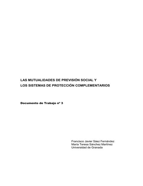 MUTUALIDADES DE PREVISIÓN SOCIAL