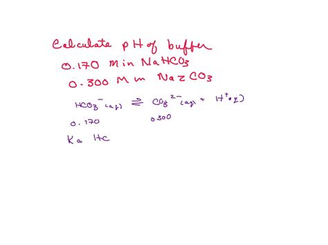 Calculate The Ph Of A Bicarbonatecarbonate Buffer In Which The