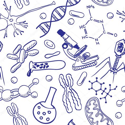 Biology Drawings Seamless Pattern Background Stock Vector Image By ©kytalpa 12228981