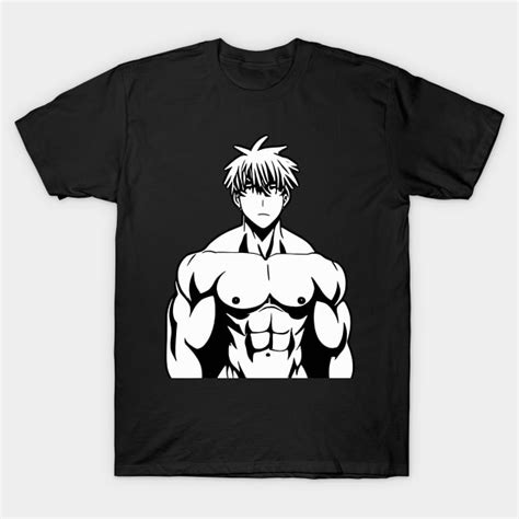 Muscular Anime Man Shirtless Manga Boy - Anime Character - T-Shirt | TeePublic