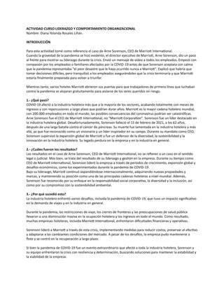 Tarea Liderazgo Caso Arne Sorenson Ceo De Marriott International Docx