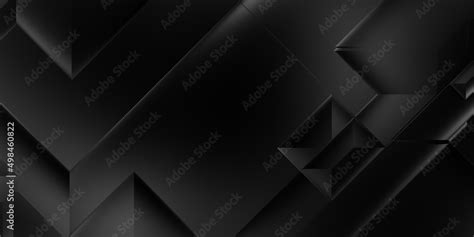 Black 3d geometric background. Trendy luxury minimalist design ...