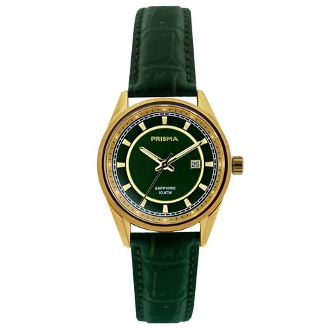 Prisma P.2048 Decade Gold Women Watch Green Leather