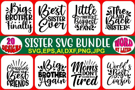 Sister Svg Bundle Vol1 Bundle · Creative Fabrica