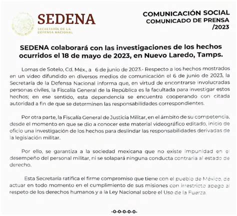 Adela Micha On Twitter La Sedena Informa Que Colaborar En La