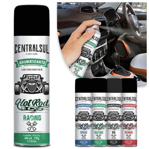 Aromatizante Automotivo Spray Aerossol Hot Rod 400ml Centralsul Speed