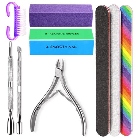 Nail Buffers and Files,CIICII Manicure Tools Kit with 3Pcs File, Buffer ...