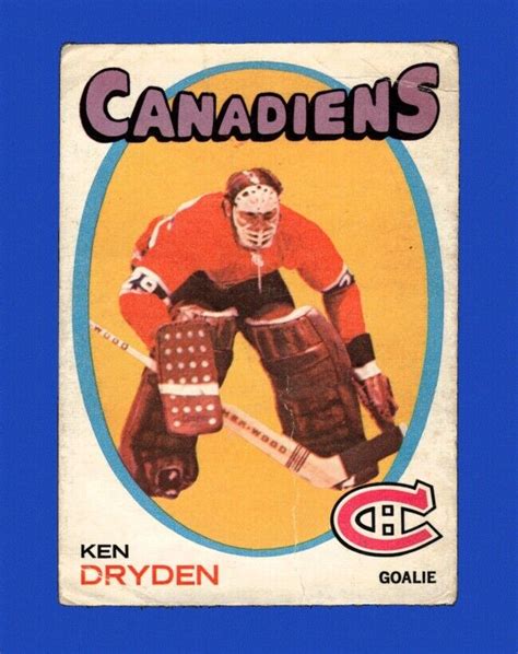 O Pee Chee Set Break Ken Dryden Low Grade Crease