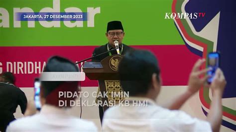 FULL Pidato Cak Imin Terima Deklarasi KB HMI Optimis Bersama Anies