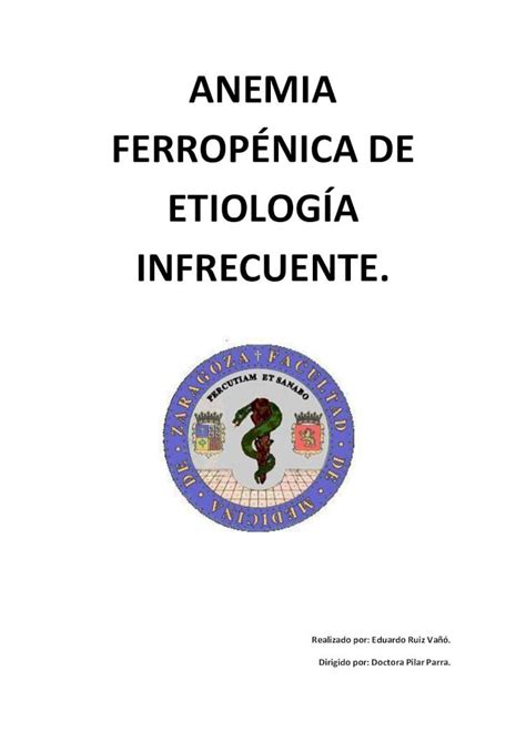 PDF ANEMIA FERROPÉNICA DE ETIOLOGÍA INFRECUENTE Se dieron otros tres