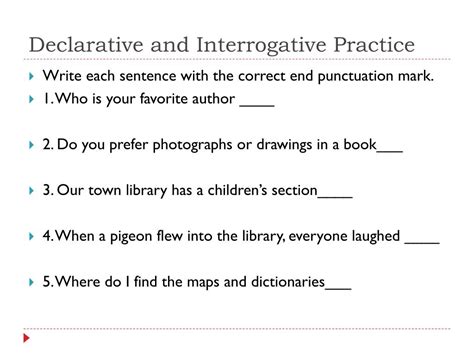 Declarative And Interrogative Sentences Lesson Plans And Worksheets Worksheets Library