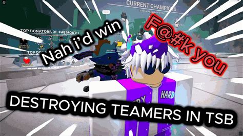 DESTROYING TEAMERS IN STRONGEST BATTLEGROUNDS Roblox TSB YouTube