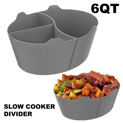 In Silicone Slow Cooker Liners Reusable Crock Pot Divider Liners