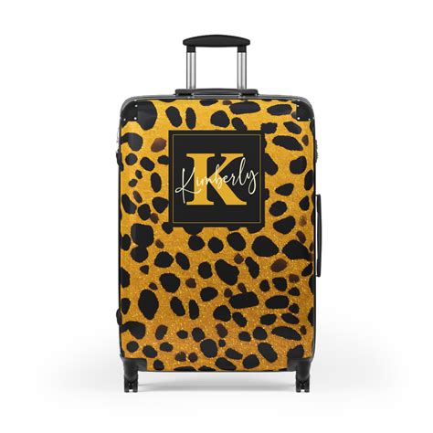 Custom Leopard Print Suitcase Fierce Travel Fashion