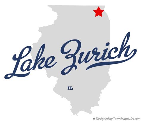 Map of Lake Zurich, IL, Illinois