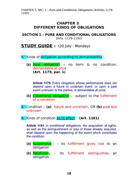 1179 1192 2021 Law Chapter 3 Different Kinds Of Obligations Section