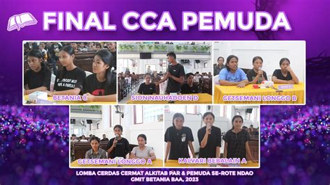 Live Grand Final Cerdas Cermat Alkitab Pemuda Dan Par Gmit Betania