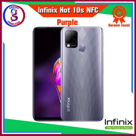 Jual Infinix Hot 10s NFC Kapasitas 4GB 128GB Garansi Resmi Purple