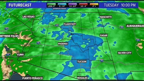 Arizona Map With Weather Temperatures