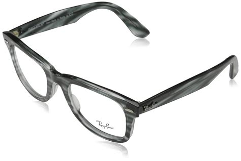 Ray Ban RX4340V Wayfarer Ease Eyeglasses 8039 Striped Blue Havana