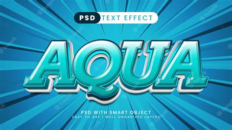 Premium Psd Editable Text Effect Aqua Water Text Style