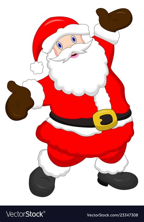 Happy Santa Claus Cartoon Style Character Vector Image