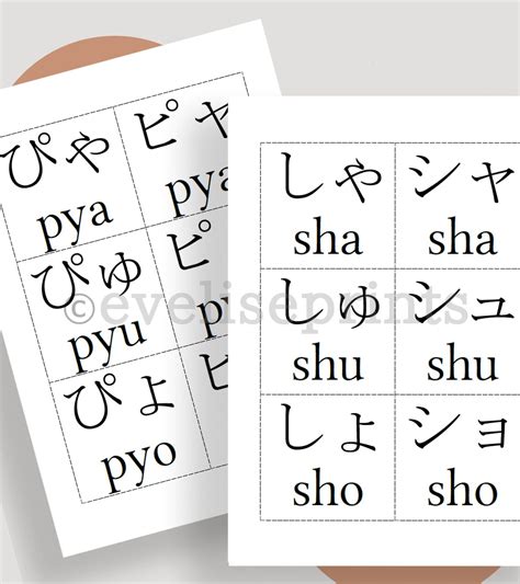 Japanese Hiragana And Katakana Flashcards Printable Etsy