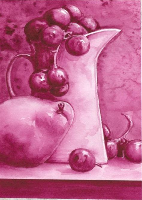 Purple Monochromatic Still Life Print Monochromatic Art