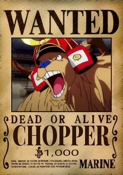 Tony Tony Chopper One Piece Pictures One Piece Bounties Marine Poster