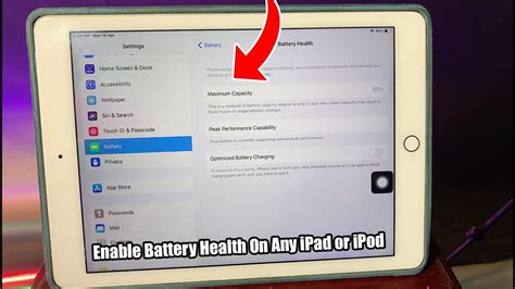 How To Check Battery Health On Ipad Or Ipod Enable Battery Health