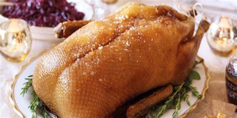 Roast goose with jewelled sherry stuffing