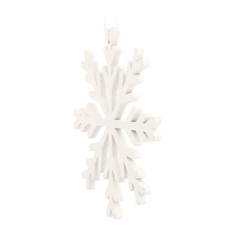 Wooden White Snowflake Ornament Its All About Christmas