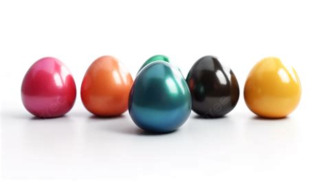 Colored Easter Eggs Isolated On White Backgrounds 3d Illustration