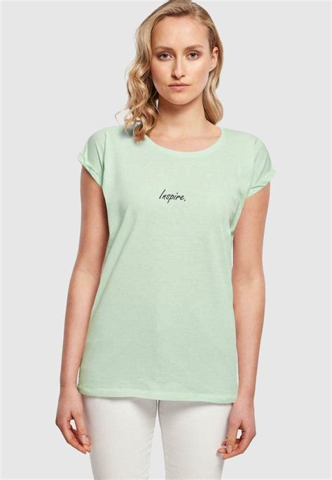 Merchcode Inspire Extended Shoulder T Shirt Basic Neo Mintmint