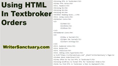 6 Most Common Forms Of HTML In Textbroker To Use