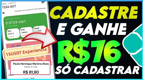 TERA GANHE R 76 NO CADASTRO NA HORA NOVA PROMOÇÃO CADASTRE