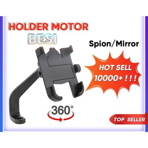 Jual Holder Hp Motor Spion Bahan Full Besi Aluminium Holder Motor