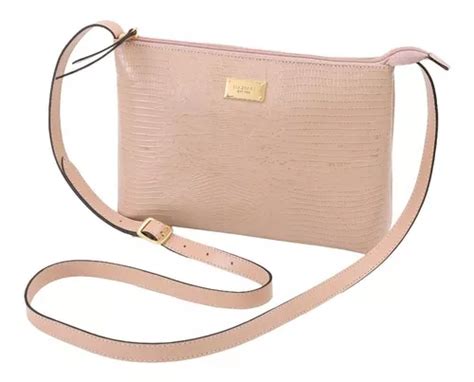 Bolso Cruzado Mariart Cocodrilo En Piel De Cocodrilo Nude Con