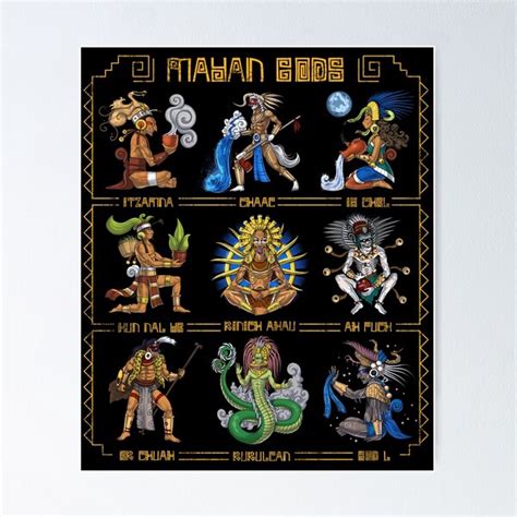 "Ancient Mayan Gods" Poster for Sale by Nikolay Todorov | Redbubble