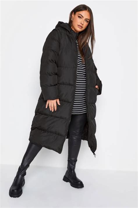 YOURS Plus Size Black Padded 2 In 1 Puffer Coat Gilet Yours Clothing