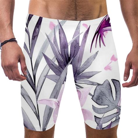 Swim Jammers For Men Mens Bikini Swimwear Tropical Bougainvillea