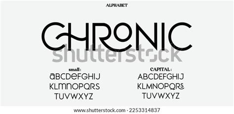 Chronic Abstract Quality Font Alphabet Minimal Stock Vector Royalty Free 2253314837 Shutterstock