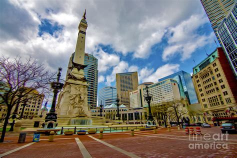 Monument Circle Indianapolis Wide Photograph By David Haskett Ii Pixels