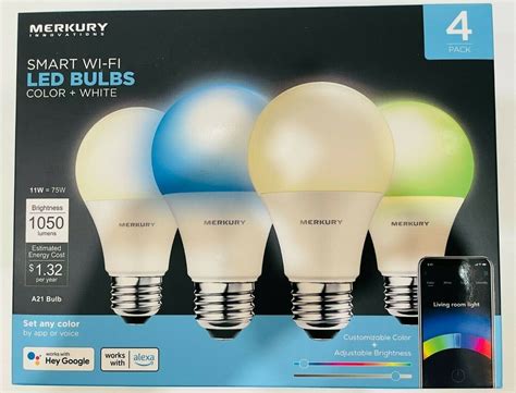 Merkury Innovations Smart Wi Fi Dimmable Led Bulbs Pack Ebay