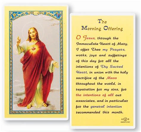 Morning Offering Laminated Card 846218013087