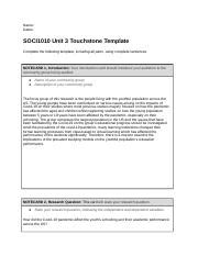 Soc Revised Docx Name Dates SOCI1010 Unit 3 Touchstone Template