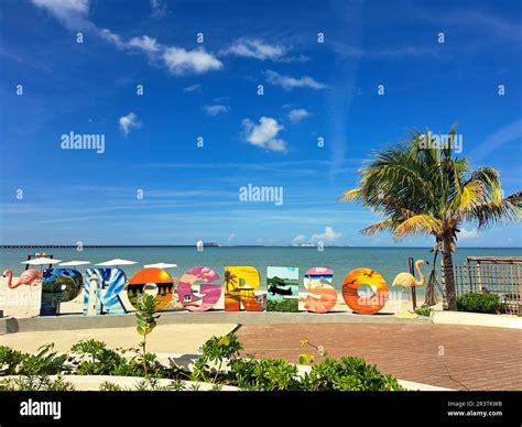 Progreso, Yucatan, Mexico - Nov 23 2022: Port city of the peninsula, a ...