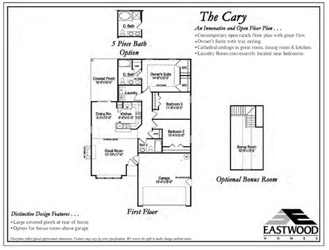 Cary Floor Plan Caledonia Eastwood Homes