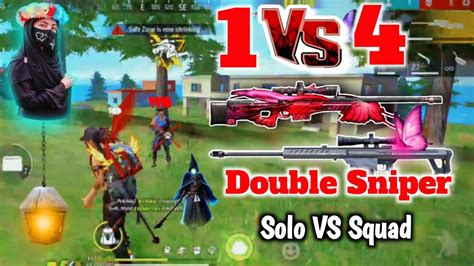 Double Sniper Challenge In Solo Vs Squad Queen Rupa Free Fire AWM