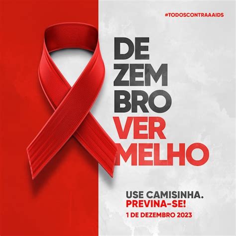 Redes Sociais Alimentam Dezembro Vermelho Todos Contra A Aids Psd Grátis